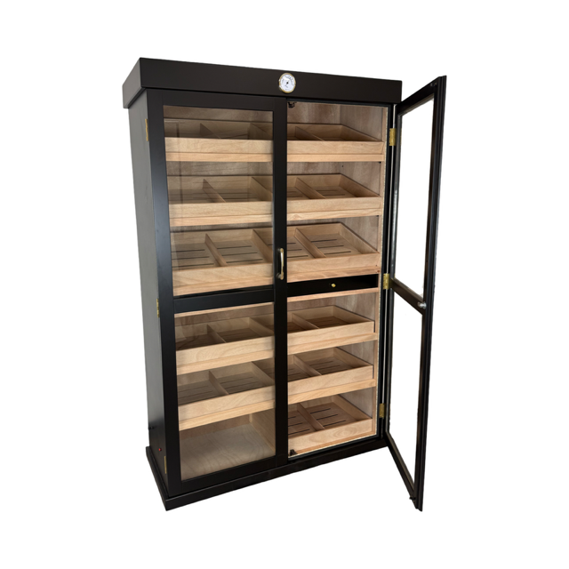 Humidor Wall Cabinet - Holds 4000 Cigars : Black