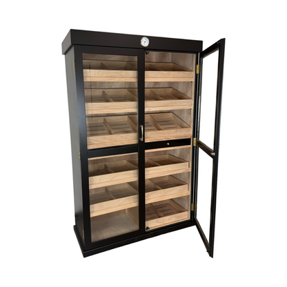 Humidor Wall Cabinet - Holds 4000 Cigars : Black