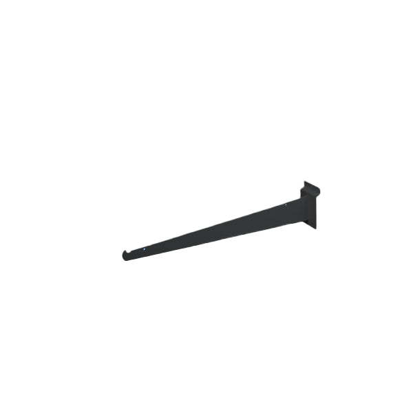 Black Slatwall Shelf Brackets - Available in Several Lengths