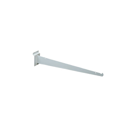 White Slatwall Shelf Brackets - Available in Several Lengths