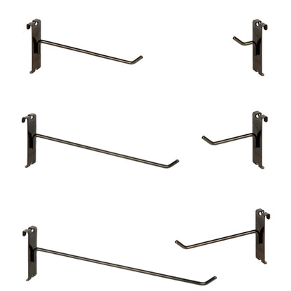 Gridwall Hooks - Black Several Sizes