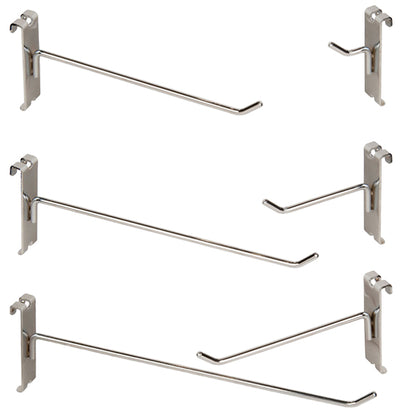 Gridwall Hooks - Chrome Several Sizes