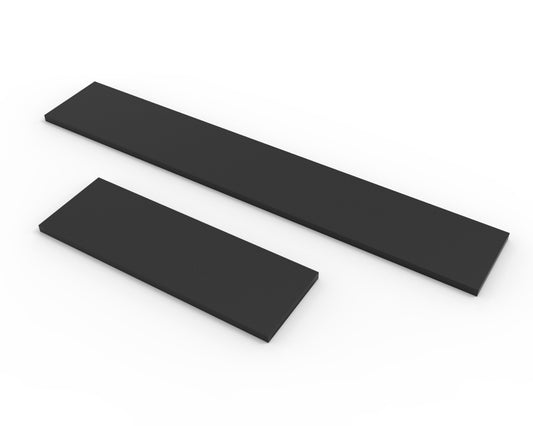 Black Melamine Wood Shelf 8" D - Available in 24" and 48" Lengths