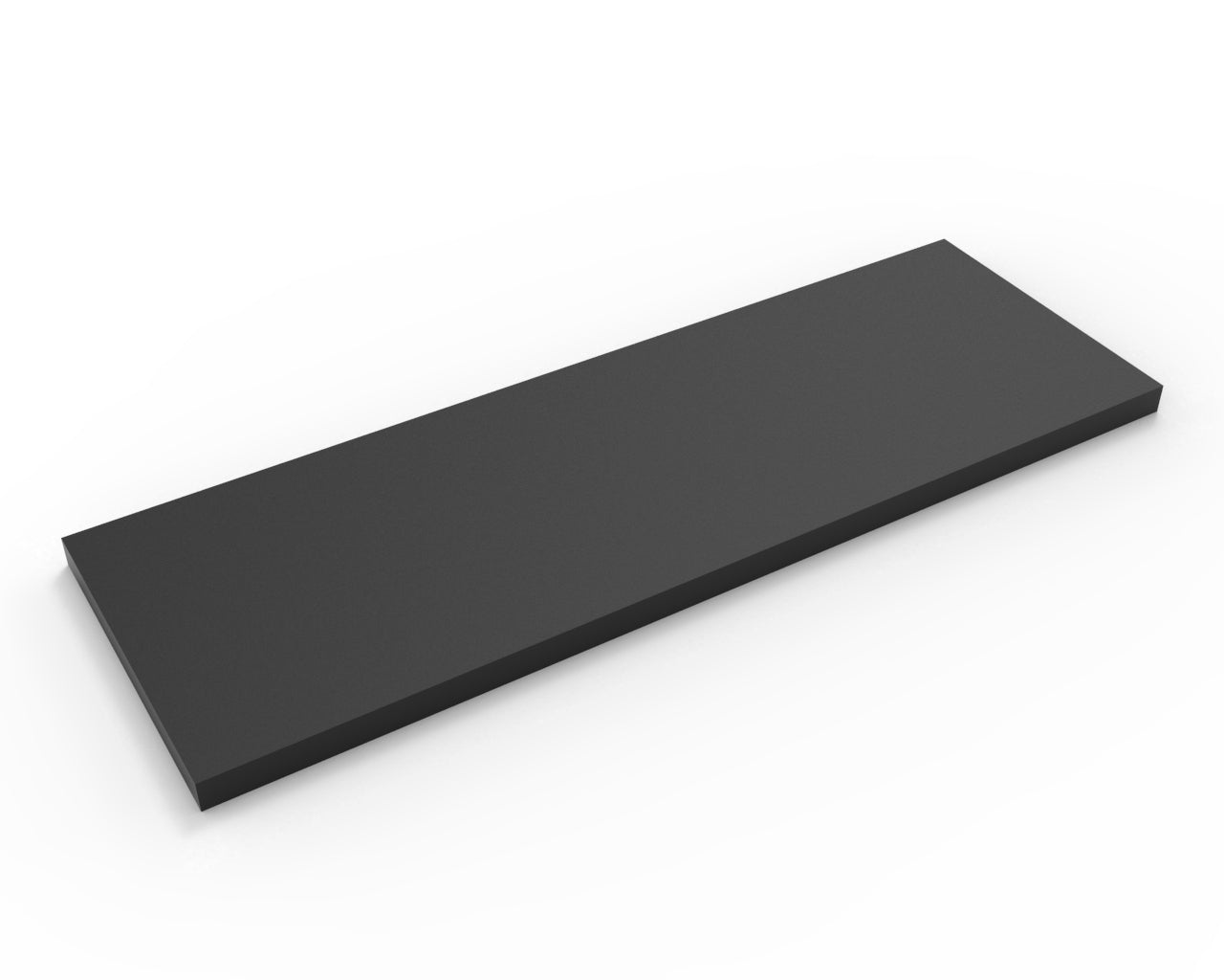 Black Melamine Wood Shelf 8" D - Available in 24" and 48" Lengths