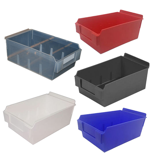 Plastic Slatwall Bins 8 3/4" x 5 1/2" x 3 1/2" - Available in Several Colors
