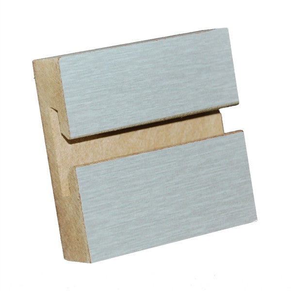 MDF Slatwall Panel 4' x 8' Brushed Aluminum Finish
