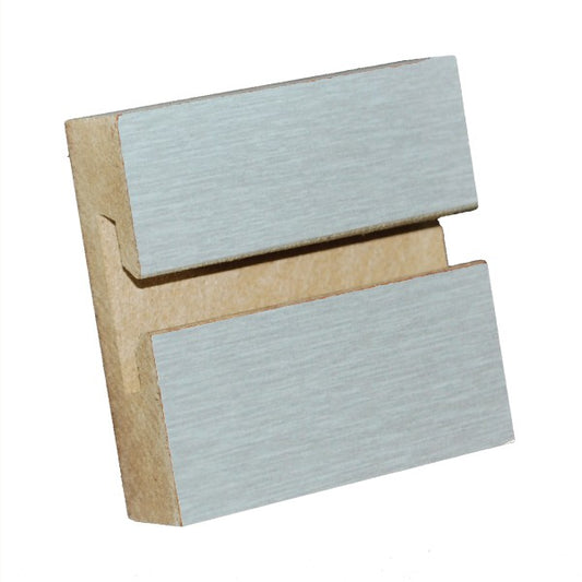 MDF Slatwall Panel 4' x 8' Brushed Aluminum Finish