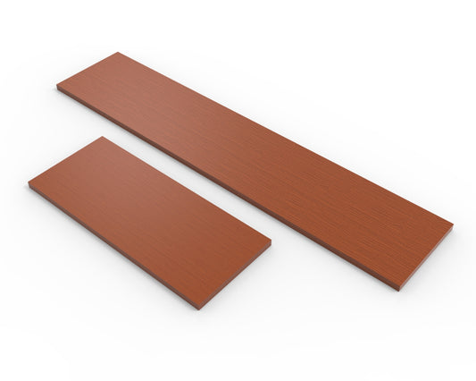 Cherry Melamine Wood Shelf 10" D - Available in 24" and 48" Lengths