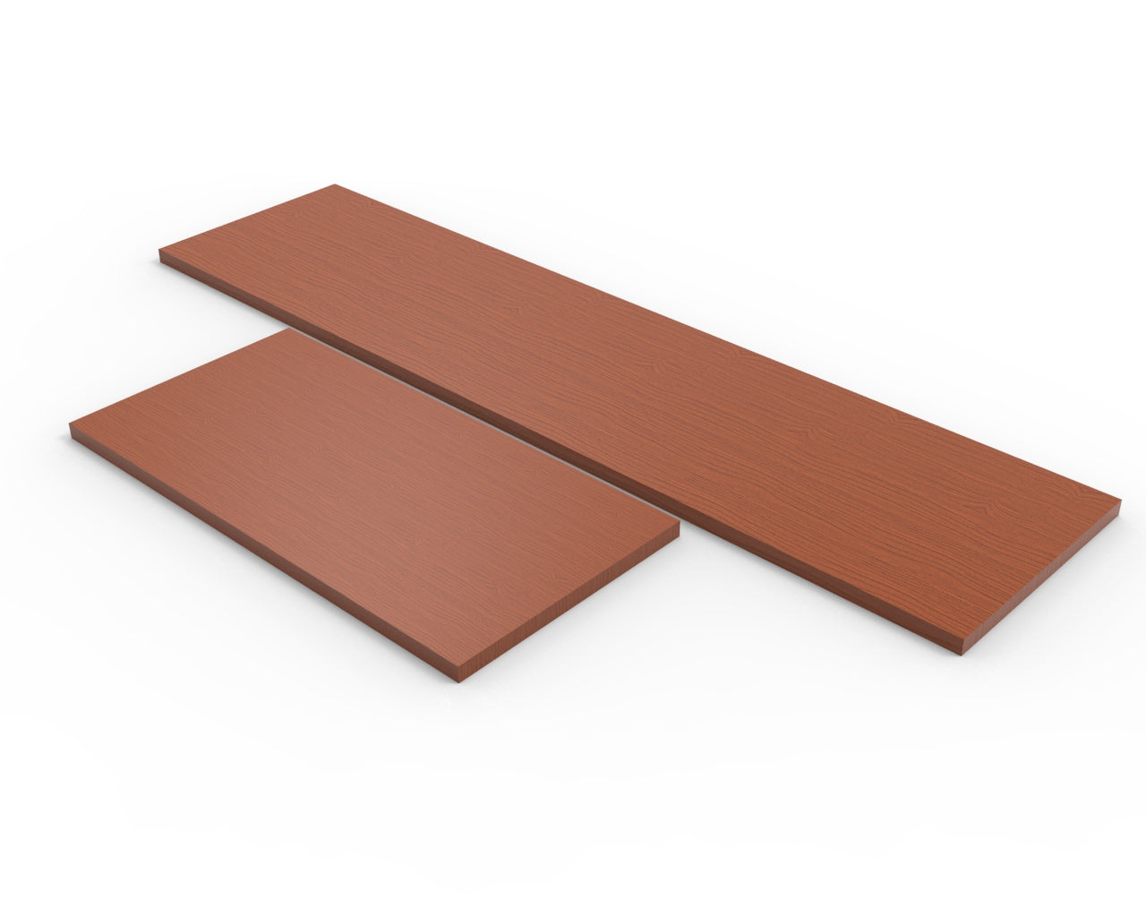 Cherry Melamine Wood Shelf 12" D - Available in 24" and 48" Lengths