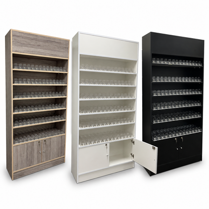 Wall Display Cabinet with Cigarette Pushers