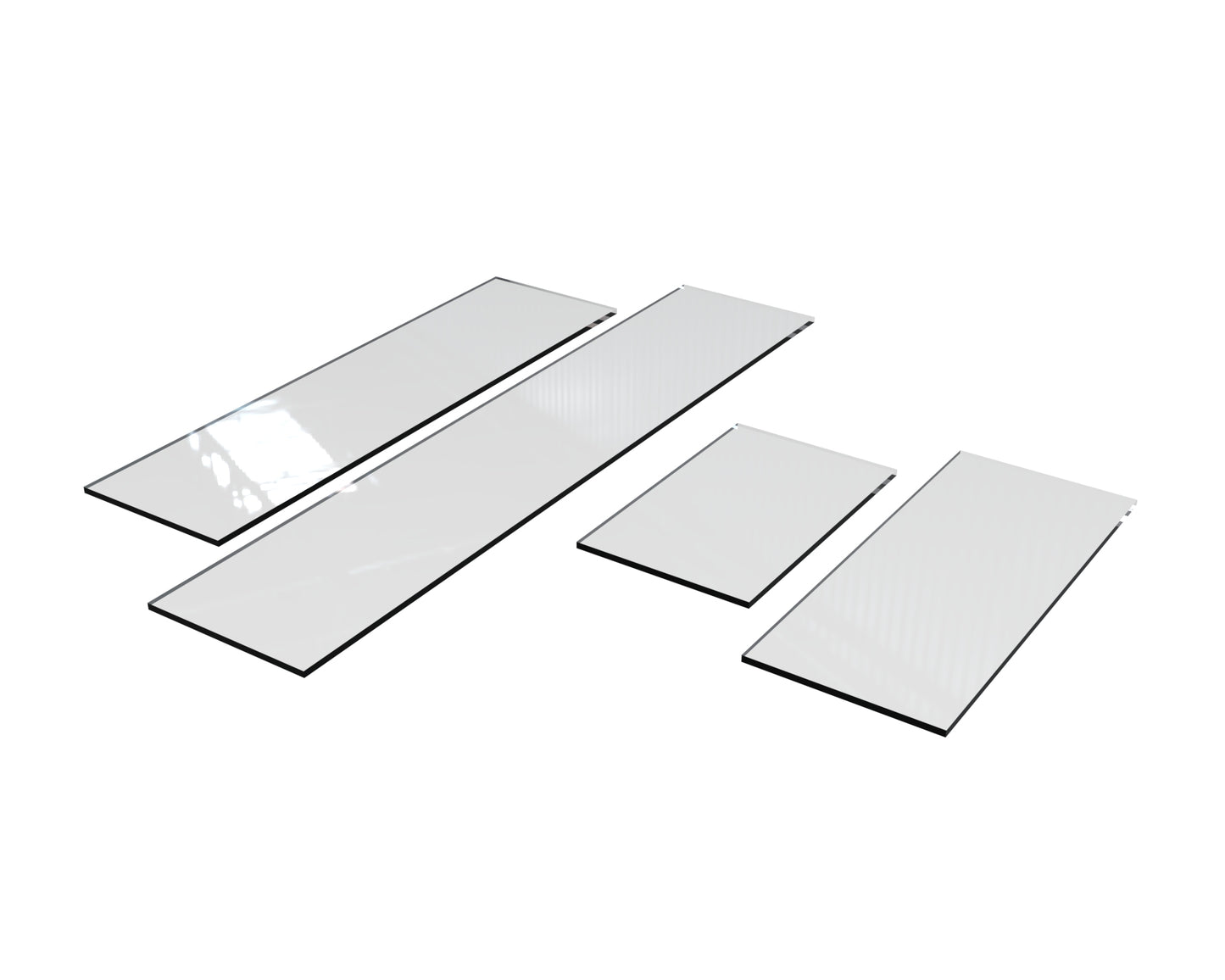 Tempered Glass 10" D - Available in Several Lengths