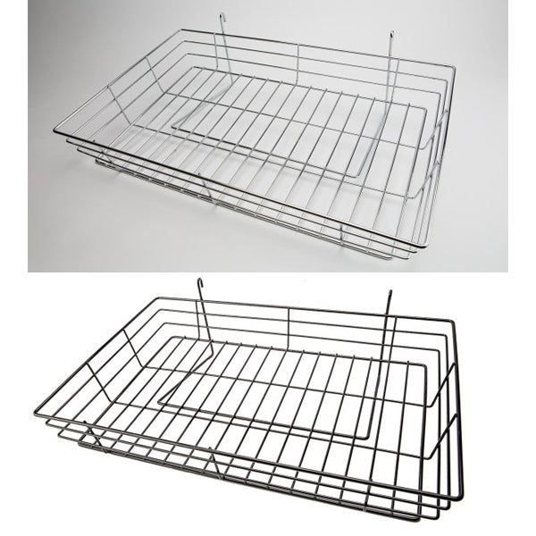 Grid Basket 24 x 15 x 4.5: Available in Chrome and Black