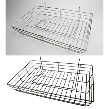 Grid Basket 24 x 15 x 4.5: Available in Chrome and Black