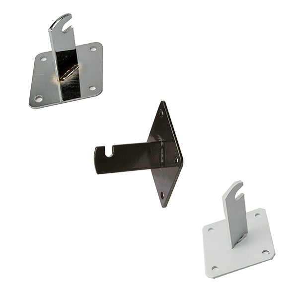 Gridwall Wall Mount Bracket - Available in Black, White, or Chrome