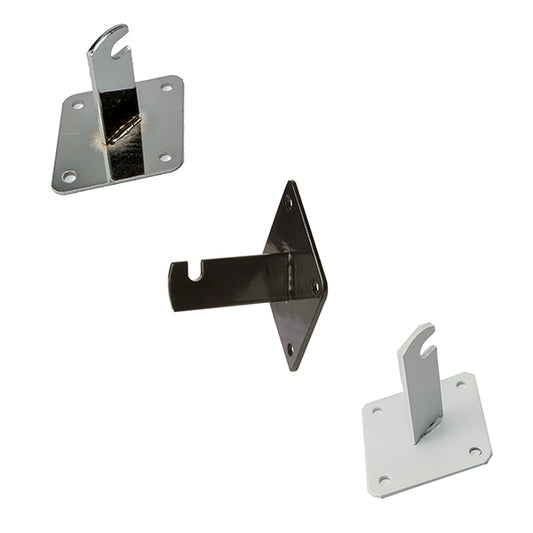Gridwall Wall Mount Bracket - Available in Black, White, or Chrome