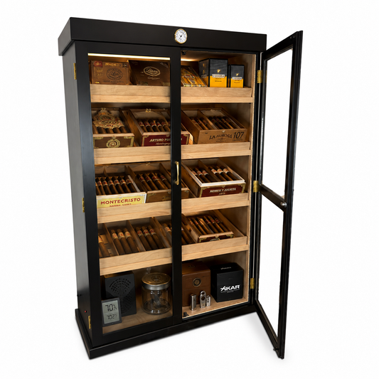 Humidor Wall Cabinet - Holds 4000 Cigars : Black