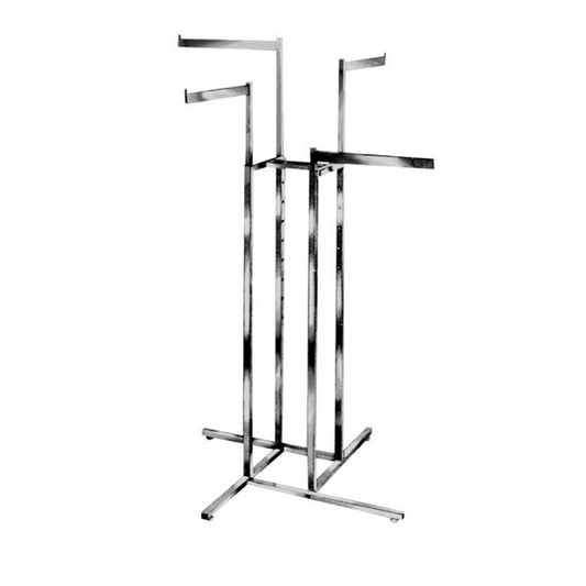 Clothing Rack 4 Way Rectangle Arms