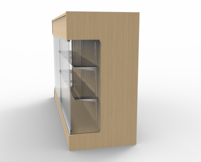 Ledgetop Counter with Showcase Front - 6' Maple