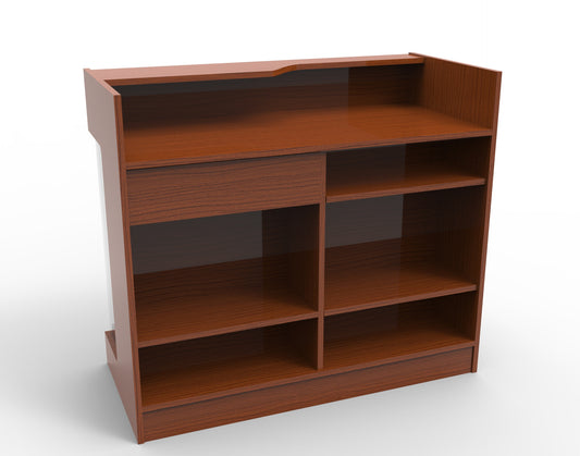 Ledgetop Counter with Showcase Front - 4' Cherry