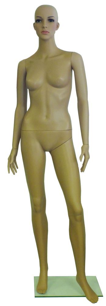 Female Plastic Mannequin with Straight Arms & Base – Retail Clothing Display