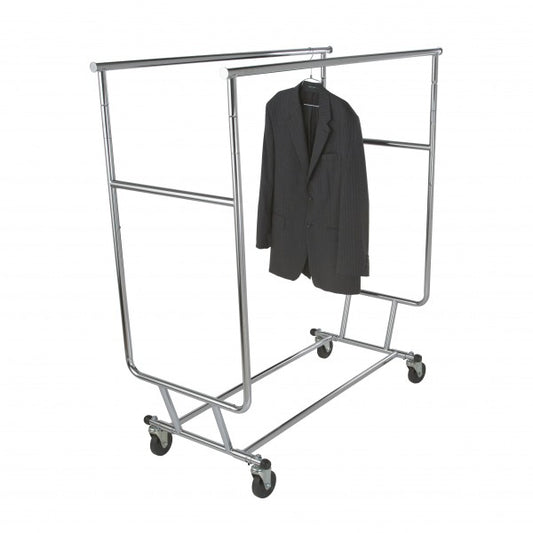 Salesman Rack Collapsible Double Bar Chrome