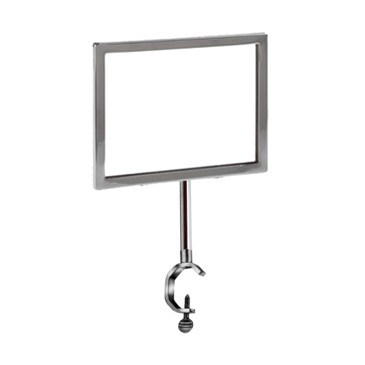 Complete Metal Sign Holder 7"W x 5 1/2"H for Clothing Racks