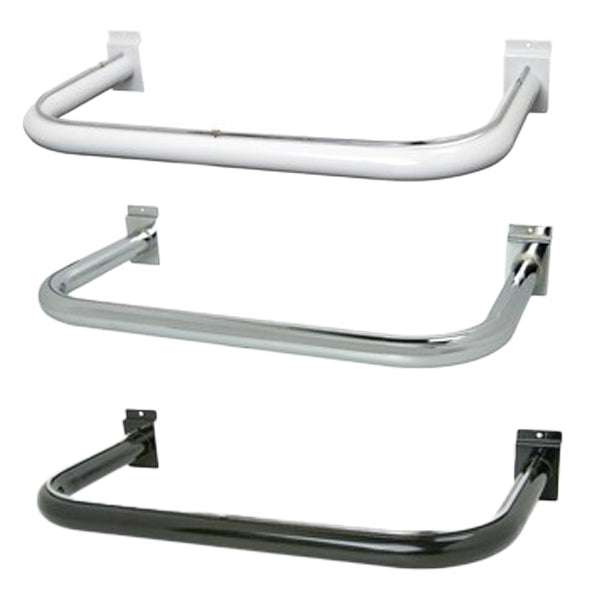 Slatwall U Shape Hangrail 1.25" - Various Colors