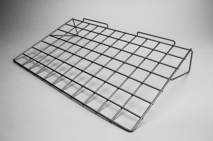 Slatwall Wire Shelf 14" D x 23" L - Available in Gray or Black