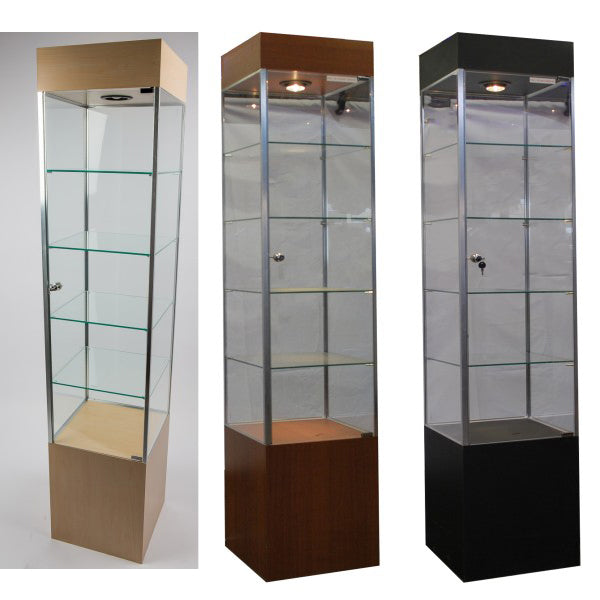 Tower Case 16" x 16" x 76" - Available in Black, Cherry, or Maple