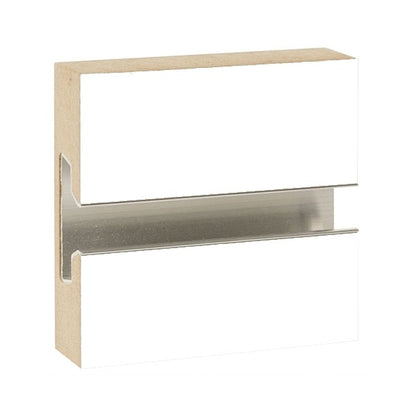 MDF Slatwall Panel 4' x 8' White Finish With Aluminum Insert