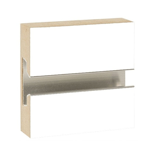 MDF Slatwall Panel 4' x 8' White Finish With Aluminum Insert