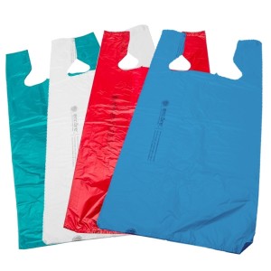 Plastic T-Shirt Bags 12" Pack of 1000 Multiple Colors Available