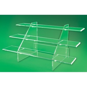STAIR STEP DISPLAY 3 TIER 13X26X13 CLEAR  1 