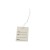 2 7/8" White Garment Tag with String