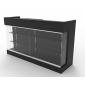 Ledgetop Counter with Showcase Front - 6' Black