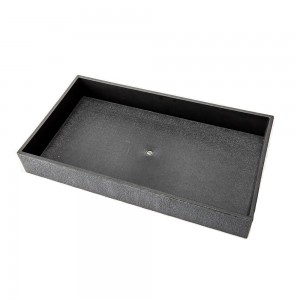 2" Stackable Black Plastic Tray