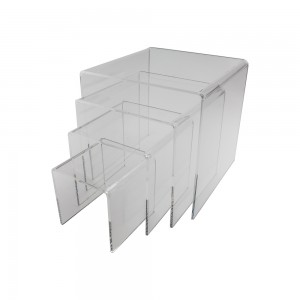 Set of 4 Clear Acrylic Risers 1 