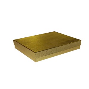 Box 3.5" x 3.5" x 1" Gold Linen: BX2833A 