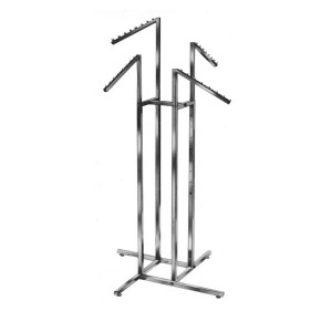 Clothing Rack 4 Way slanted square arms 