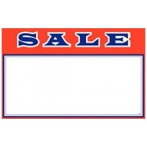 Sale Sign Card - Pack of 100 Multiple Sizes Available