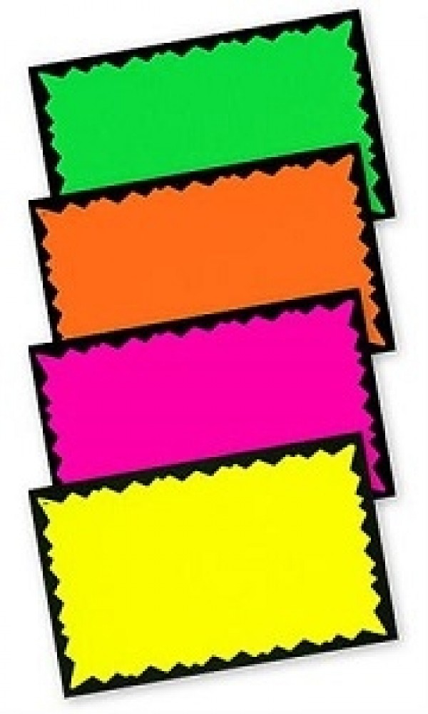Fluorescent Paper Cards 5" x 7"